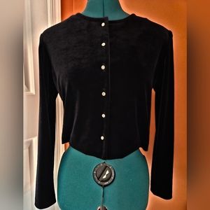 Women's Black Velvet Evening Jacket Size small